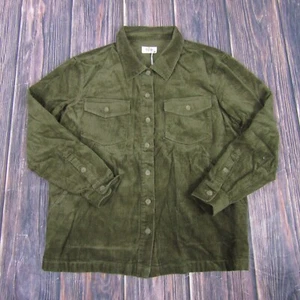 Marine Layer NEW NWT Womens Small Olive Green Jemma Overshirt Corduroy - Picture 1 of 5
