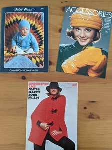 Tres libros de patrones Coats & Clark 1973-74 #230, 232 y #234 - Imagen 1 de 10