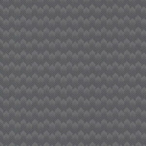 Fine Decor - Navy Blue & Metallic Silver Geometric Chevrons Feature Wallpaper - Picture 1 of 1