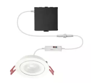 Canless Recessed LED Light Gimbal Commercial Electric 3 in. Selectable CCT - Picture 1 of 7