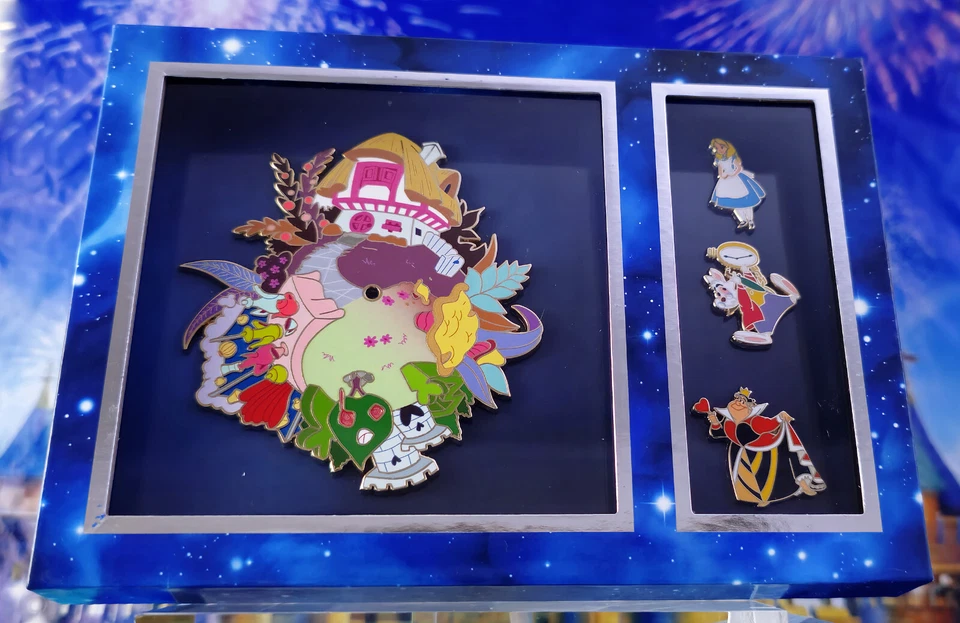 Juego de prendedores Disney WDI D23 - El mundo de Alicia en Wondelrland LE 400 caja caja en caja Foto 1 de 1