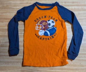 Wonder Nation Boys Size 5T 100 Percent Cotton Dream Team Captain Pajama Top - Picture 1 of 2