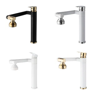 Weiß 11" Waschtischarmatur Schwenkarm 360° drehbar Waschtischarmatur schwarz - Bild 1 von 49