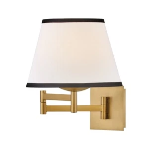 Hinkley Lighting Sonia 1Lt 23" Task Sconce, Brass/Off-White Linen - 47510LCB-OW - Picture 1 of 1
