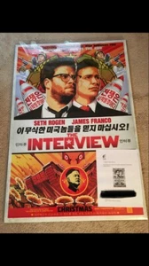 The Interview Official 27 X 40 Christmas Movie Poster Cyber Attack & Sony Letter - Picture 1 of 12