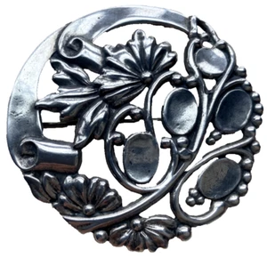 Silver Fancy Flower Brooch - Picture 1 of 5
