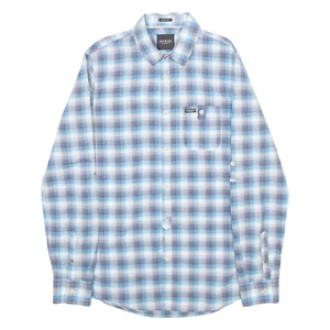 GUESS Slim Fit Mens Shirt Grey Check Long Sleeve S - Picture 1 of 6