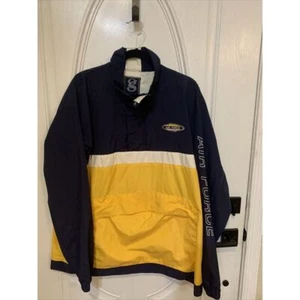 Gear For Sports Men's Air Force Size XL Windbreaker Pocket Jacket Blue Yellow - Picture 1 of 9