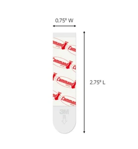 4 tiras colgantes de imagen de marca Command medianas 2 pares 3M sin daños 2,75" - Imagen 1 de 4