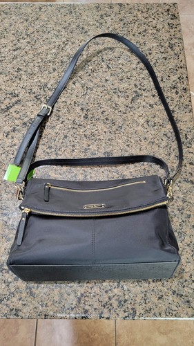 Borsa a tracolla Kate Spade grande WKRU4215 in pelle 3 cerniere 6 tasche nera