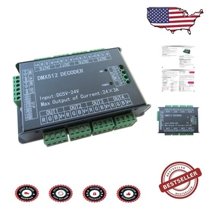Versatile RGB 24 Channel LED Decoder - 3A Capacities for Advanced Lighting - Picture 1 of 8