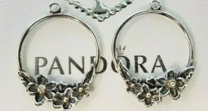 PANDORA | PENDIENTES DE DIAMANTES DE ORO 14K PLATA ME AMA NUEVOS 290636D ALE RETIRADO - Imagen 1 de 10