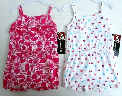 LOTE de 2..PORTES..BEBÉ NIÑA..TRAJE/MAMELUCO/JERSEY..ETIQUETAS NUEVAS ($40).18M Foto 1 de 4