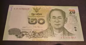 THAILAND 20 BAHT 2017 COMM. Banknote KING RAMA IX P NEW UNC - Bild 1 von 3