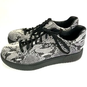 Zapatillas J By Janiko Forma Plana 39 EE. UU. 9 Mujer Piel de Serpiente Cuero Pitón Nuevas - Imagen 1 de 12