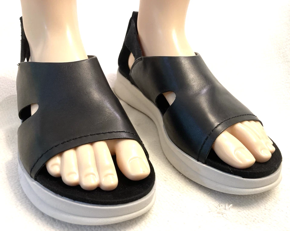 OBT Forever Whitney Black Leather Sandals Women's 8.5 M, Comfort, Open Toe, NWOB - Image 1 of 4