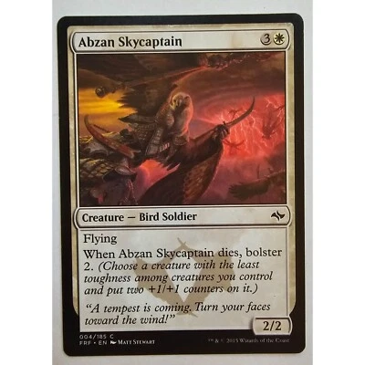 MTG Magic The Gathering Abzan Skycaptain 004/185 Red Fate Reforged 2015 - Image 1 of 2