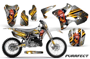 YAMAHA YZ125 YZ250 2 STROKE 2002-2014 GRAPHICS KIT CREATORX DECALS PURWNP - Picture 1 of 1