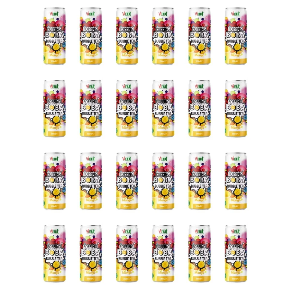 Vinut Popping Boba Bubble Tea Drink Mango Kultgetränk 320ml 24er Pack - Bild 1 von 1