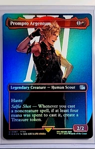 2025 MTG Magic The Gathering FIN Final Fantasy Borderless Foil Prompto Argentum - Picture 1 of 2