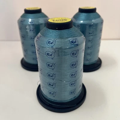 Lot Of 3 Robison-Anton Rayon Embroidery Thread 5500 Yards Wonder Blue 514025 - Image 1 of 3