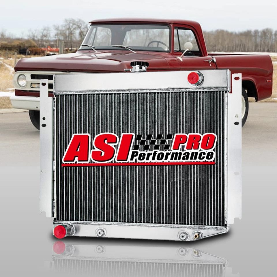 4 Row Radiator  for 1969-1971 Dodge D100 D200 D300,W100 W200 W300 Pickup 6.3L V8 Foto 1 de 4