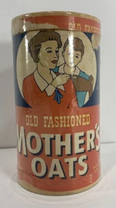 RARE Vintage Old Store Old Fashioned MOTHER'S OATS CARDBOARD CONTAINER - Picture 1 of 6