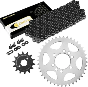 Black Drive Chain and Sprockets Kit Compatible with Suzuki Ltz400 Quadsport Z400 - Picture 1 of 7