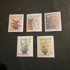 St Helena stamps - MNH Scott #588-592 set - flowers - Picture 1 of 1