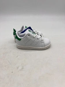 adidas Stan Smith Infant White w/Green Lace Up Sneakers BB2998 - Picture 1 of 9