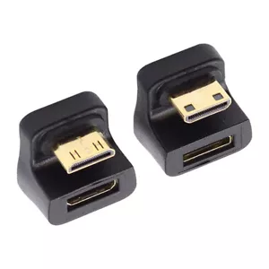 CY Mini HDMI 1.4 Opposite U Angled Male to Mini Female Extension Adapter - Picture 1 of 11