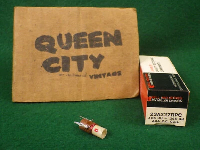 Nuevo de Lote Antiguo Miller 23A227RPC Ajustable P.C. Bobina .185-.265uH Foto 1 de 4