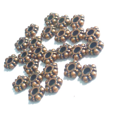 MARKENLOS Cuentas metálicas rondelle espaciador 5,5 mm color cobre 100 cuentas diseño nenad AN708