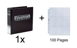 BUNDLE 1x Ultra Pro Collector's Card Album Black + 100x 9-Pocket Platinum Page - Bild 1 von 1