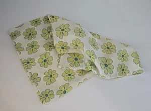 JC Pennney Standard Pillowcase Mod Flowers Hippie Retro Style Avocado Teal - Picture 1 of 4