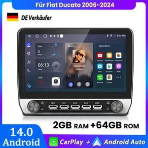 10.1'' 64GB Für Fiat Ducato 2006-2024 Android 14 CarPlay Autoradio GPS Navi DAB+ - Bild 1 von 21