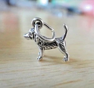 Ciondolo cane Beagle 3D argento sterling PICCOLO 10x12 mm - Foto 1 di 4