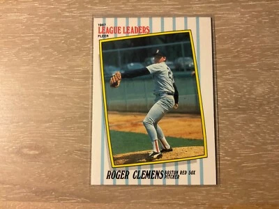 1987 Fleer League Leaders Roger Clemens #10 Boston Red Sox - Image 1 of 2