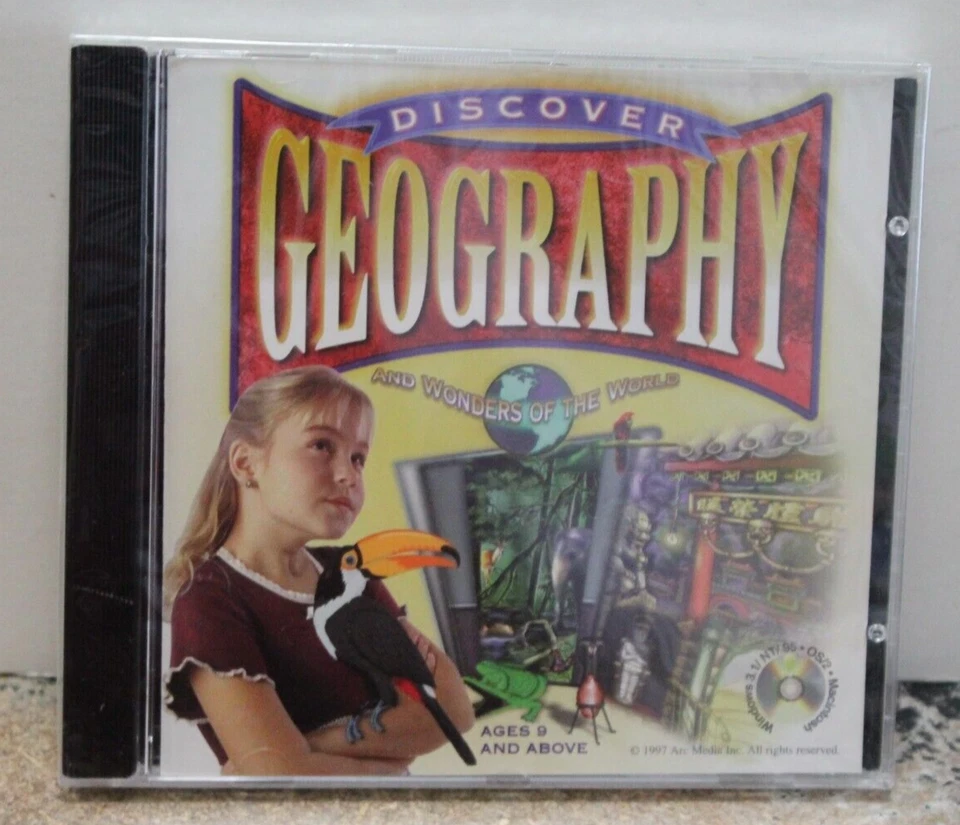 DISCOVER Geography and wonders of the world PC CD-ROM vintage software - Image 1 of 3