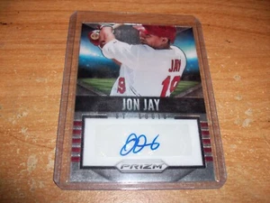 2014 Panini Prizm MLB Baseball Jon Jay Auto Card St. Louis Cardinals #30 - Picture 1 of 3