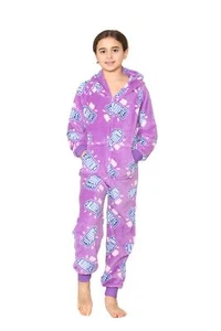 Kids Girls Boys Fleece A2Z Onesie One Piece No Life Print Sleepsuit Age 2-13 Yrs - Picture 1 of 8