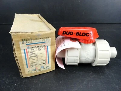 ASAHI - Válvula de bola True Union 3/4" DUO-BLOC 150PSI / EPDM sellos Foto 1 de 4