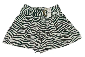 NWT ANN TAYLOR LOFT Zebra Print Belted Lyocell Shorts size S - Picture 1 of 3