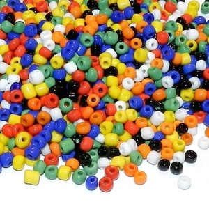 SBL180 Bold Assorted Opaque 6/0 4mm Rondelle Glass Seed Bead Premium Mix 4oz - Picture 1 of 1