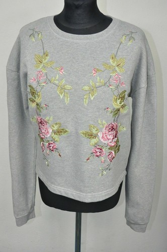 Felpa ALEXANDER MCQUEEN grigia impreziosita donna taglia XS