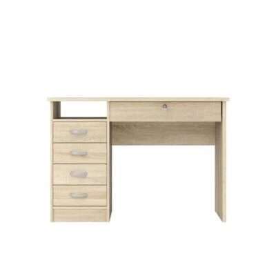 Walden Desk with 5 Drawers, Oak Structure - Image 1 of 4