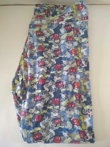 Lularoe Tall And Curvy Leggings, Classic Mickey Mouse Colorful Pattern READ - Picture 1 of 5