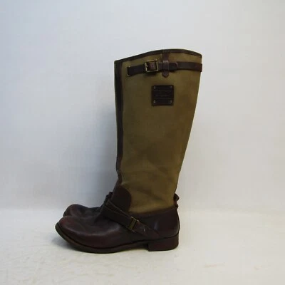 Botas hasta la rodilla Caterpillar para mujer talla 9,5 M de cuero marrón con hebilla y cremallera Foto 1 de 4