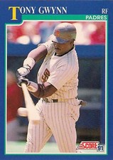 1991 Score #500 Tony Gwynn San Diego Padres HOF