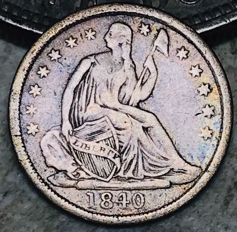 1840 Seated Liberty Half Dime 5C Ungraded Choice Silver US Coin CC17048 Cover